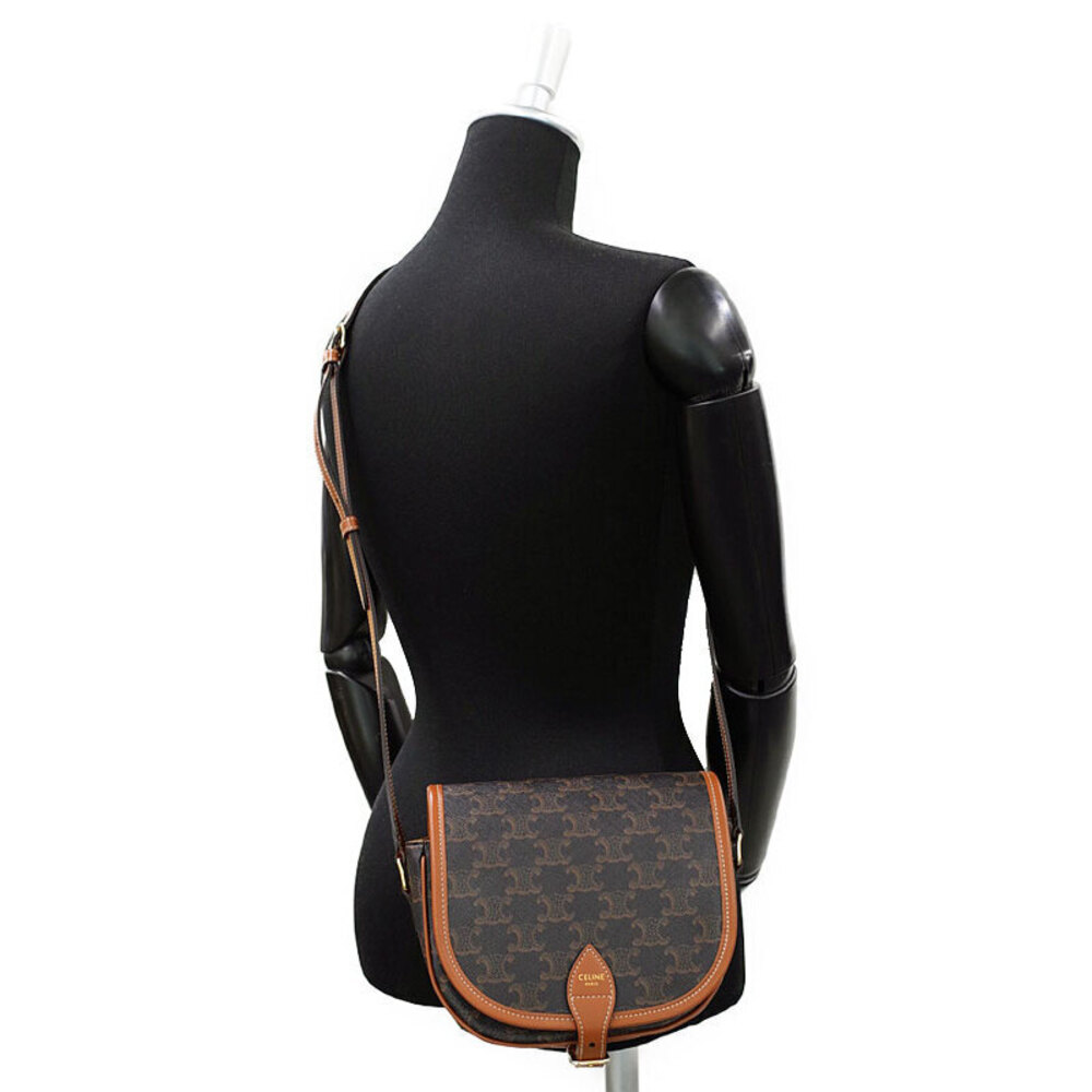 Celine Triomphe Canvas Folco Bag - Picture 9 of 9